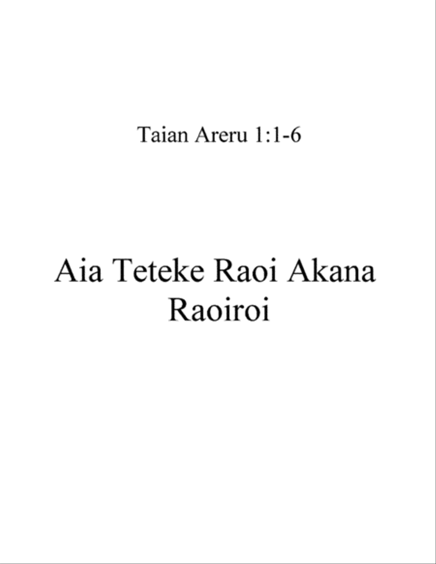 Psalmody in Kiribati Language Bible Small Ensemble scores gallery preview page 1