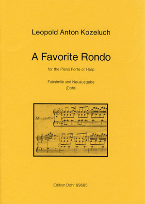 Book cover for A favorite Rondo for the Pianoforte or Harp o.op. (c.1785)