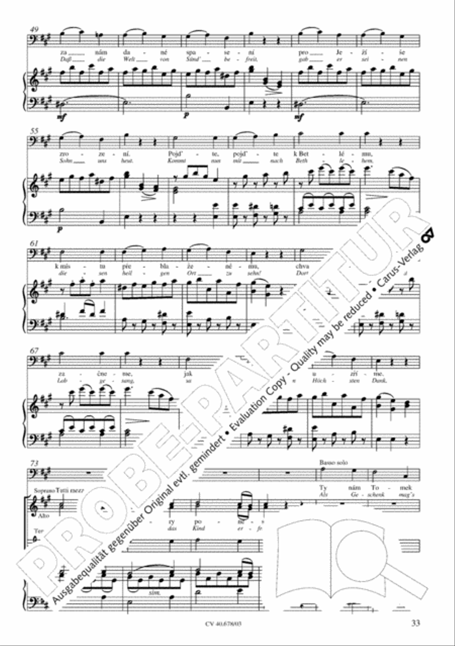 Missa pastoralis bohemica 4-Part scores gallery preview page 34