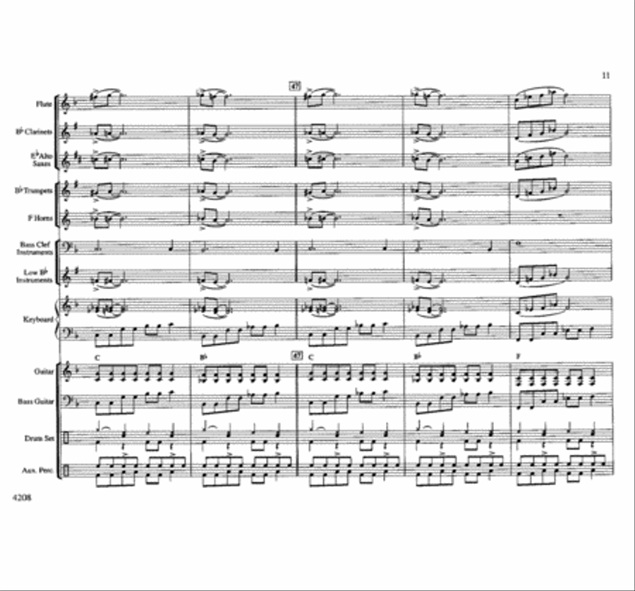 Big Time Boogie Concert Band scores gallery preview page 11