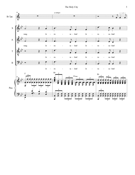The Holy City (with "Jerusalem") (SATB) image number null