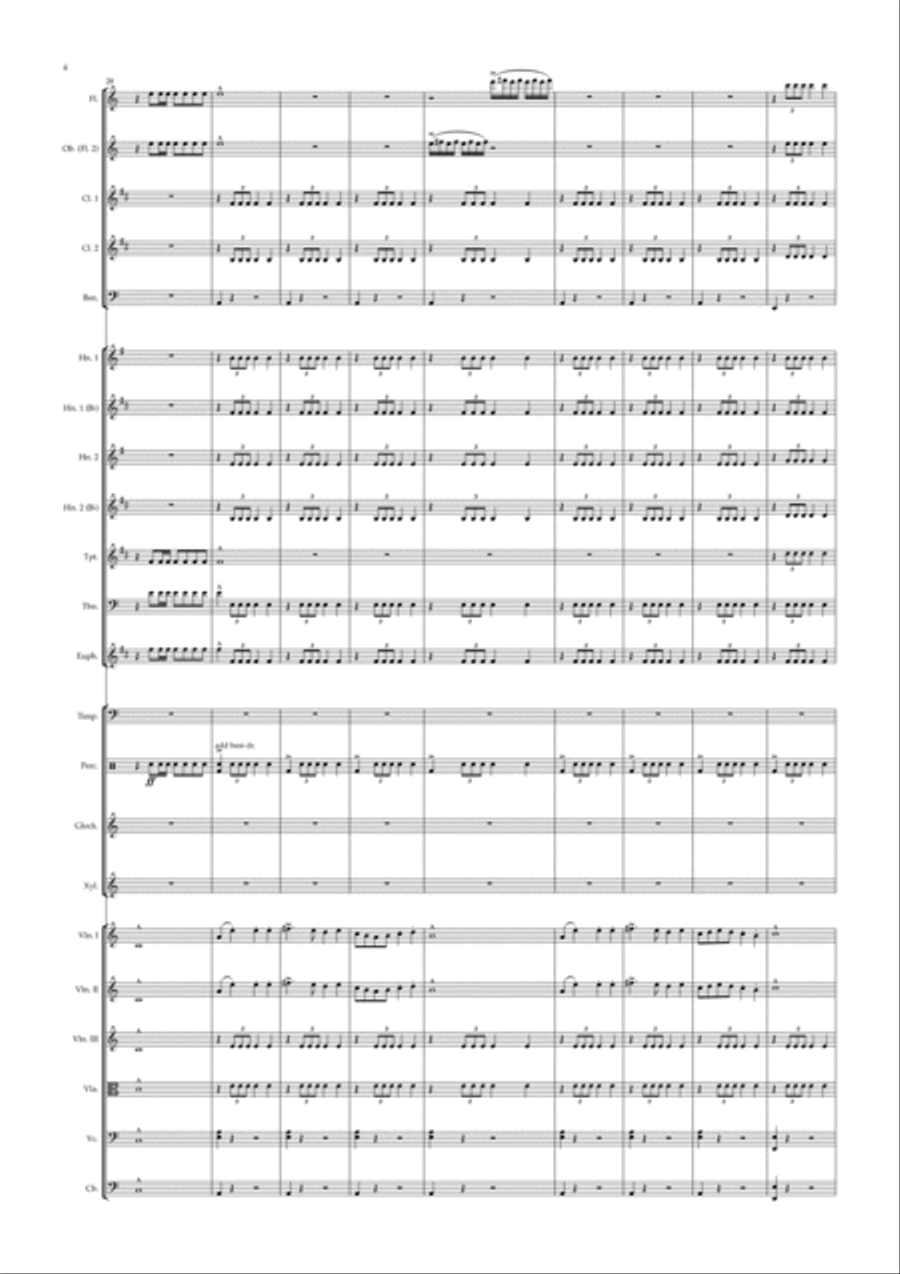 Carnival of the Animals (excerpts) Full Orchestra scores gallery preview page 4