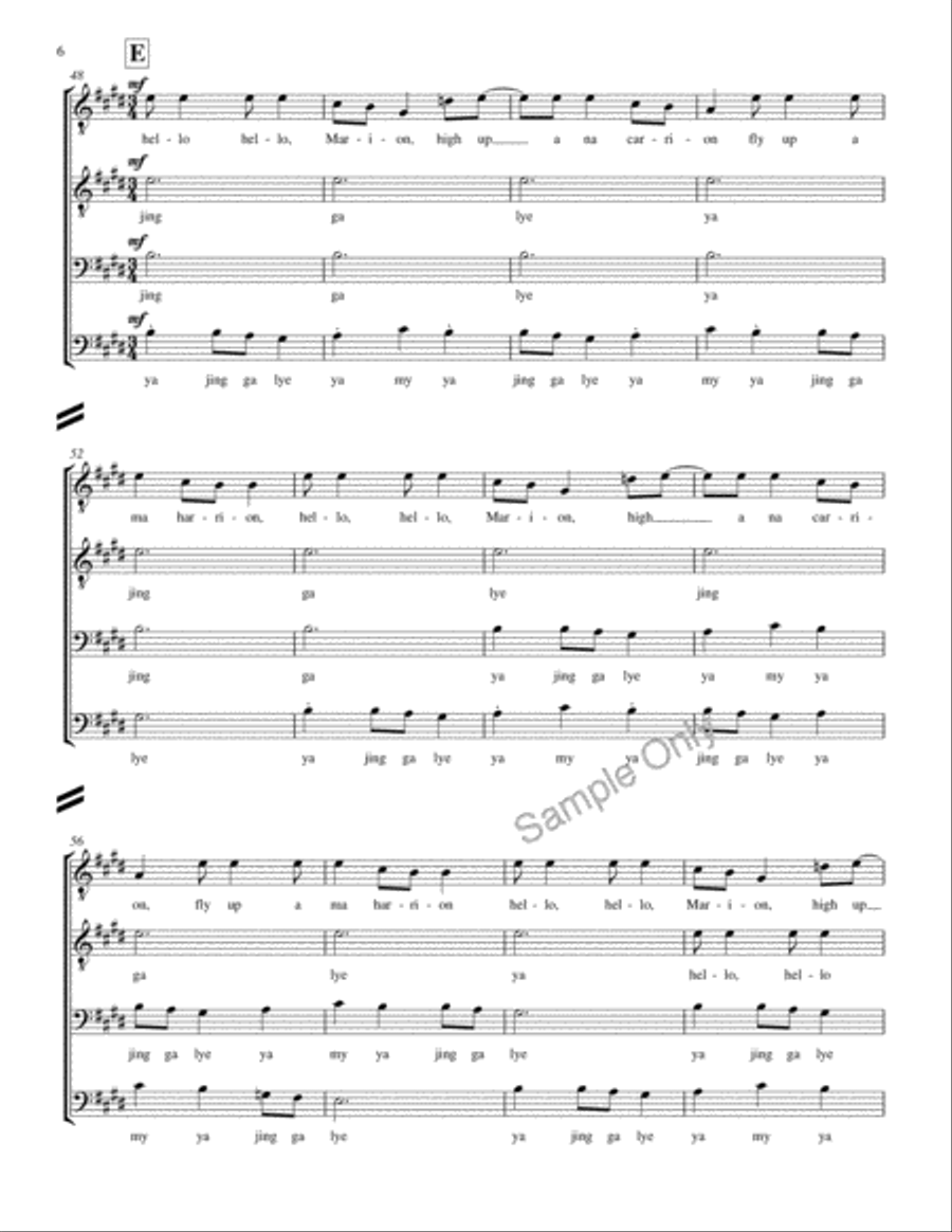 Jing Ga Lye Ya TTBB scores gallery preview page 6