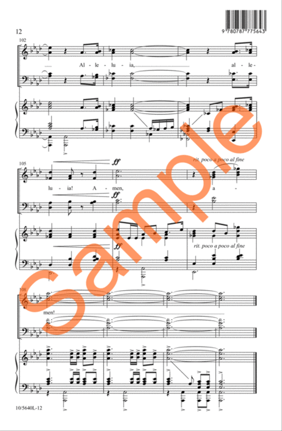 Amazing Grace! How Sweet the Sound 4-Part scores gallery preview page 11