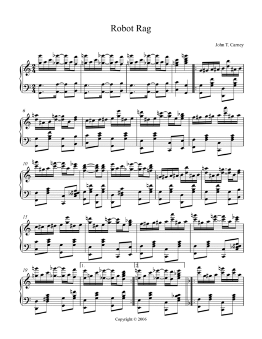Robot Rag Piano Solo scores gallery preview page 2