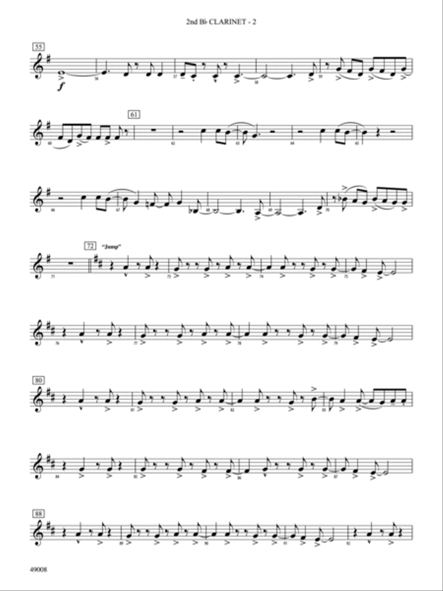 Van Halen Hits: 2nd B-flat Clarinet Full Orchestra scores gallery preview page 2