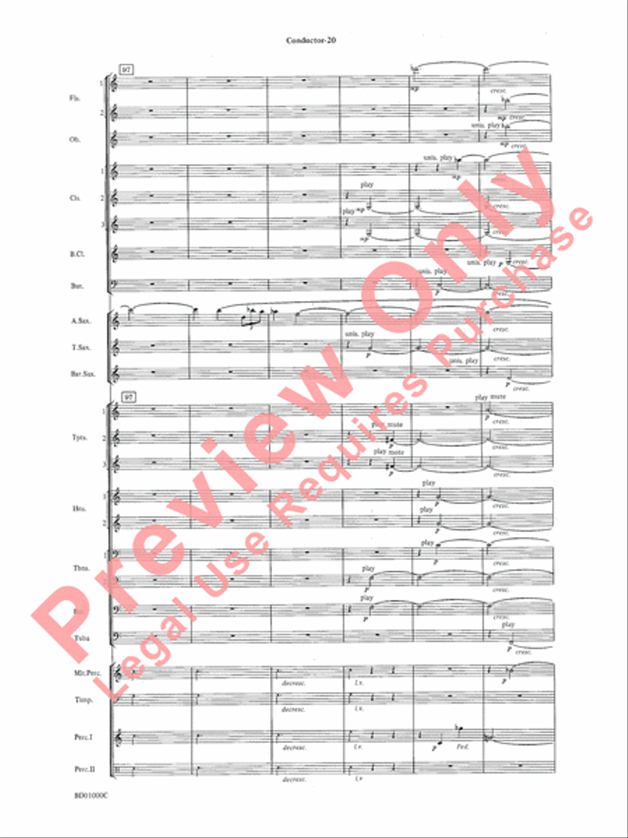 Chant Rituals Concert Band scores gallery preview page 23