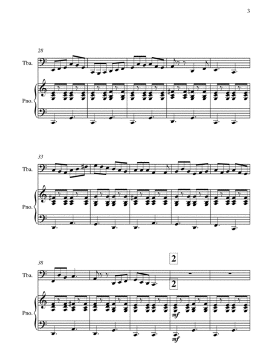 Pop Goes the Weasel - Theme and Variations For Tuba and Piano image number null