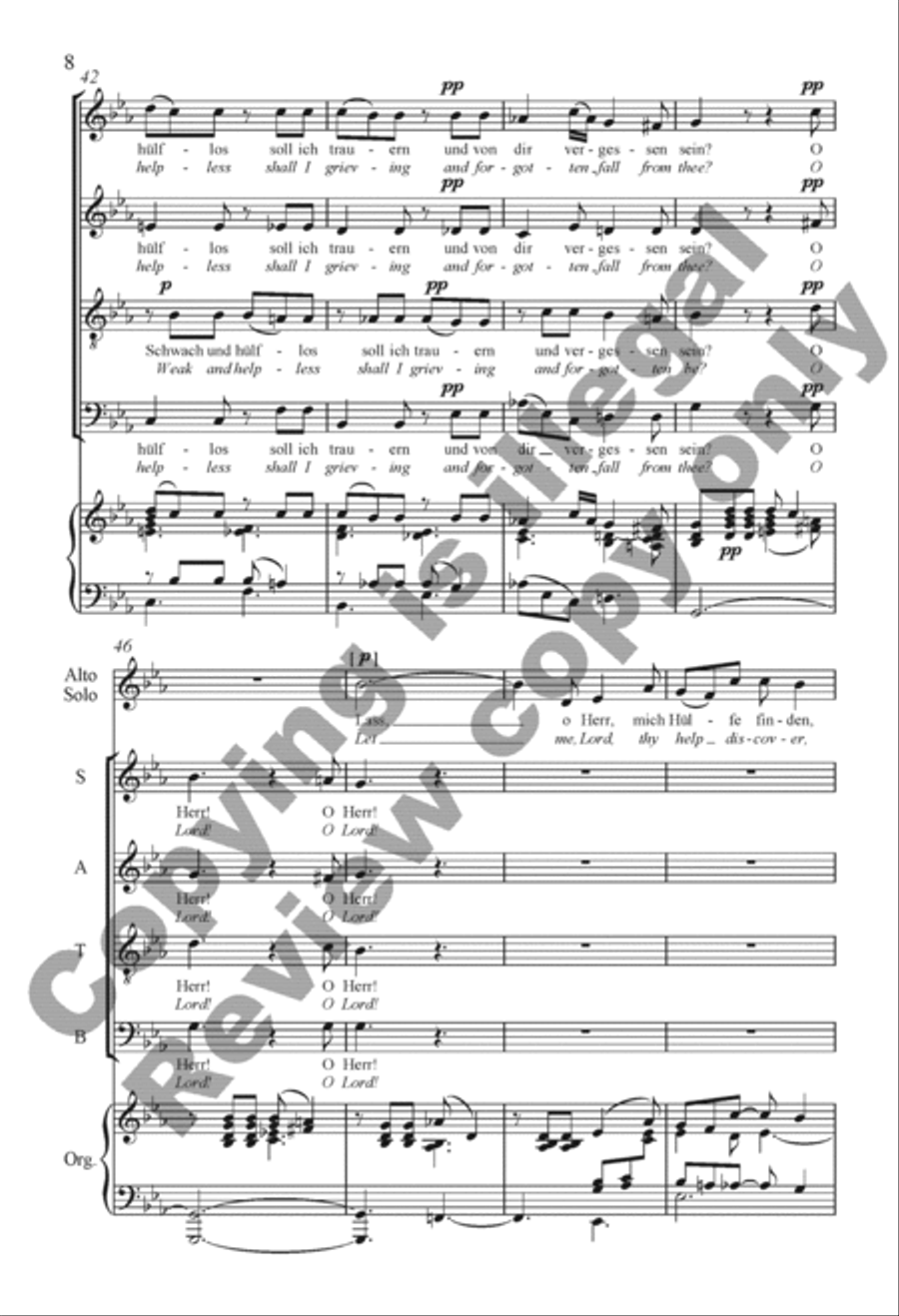 Drei Geistliche Lieder (Three Sacred Songs) 4-Part scores gallery preview page 27