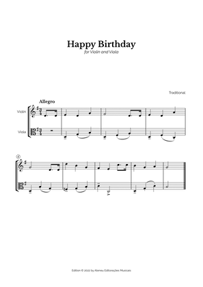 Happy Birthday for Violin and Viola