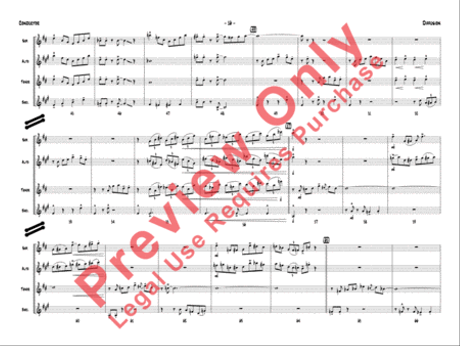 Diffusion for Sax Quartet Small Ensemble scores gallery preview page 19