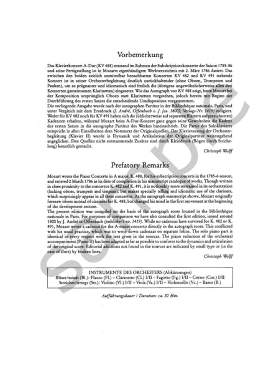 Piano Concerto No. 23 in A K488 (Edition for Piano Solo scores gallery preview page 2