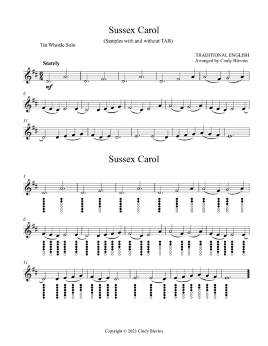 15 Christmas Favorites, for Tin Whistle Solo Tin Whistle scores gallery preview page 5