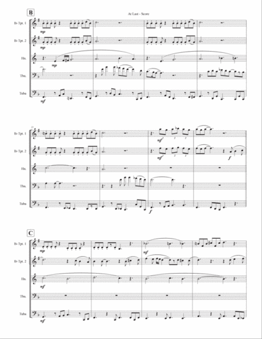 At Last Brass Quintet scores gallery preview page 2