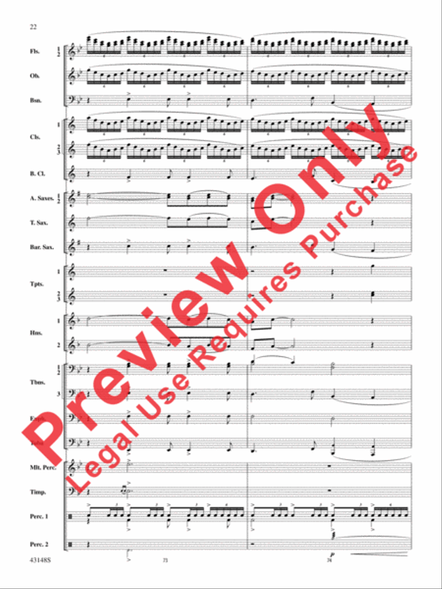Of Sea and Song Concert Band scores gallery preview page 23