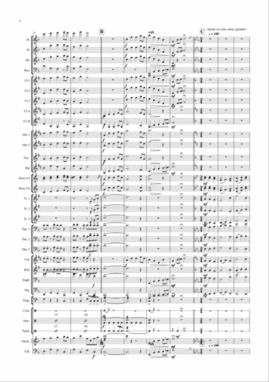 C'est Noël! Three French Carols Concert Band scores gallery preview page 6