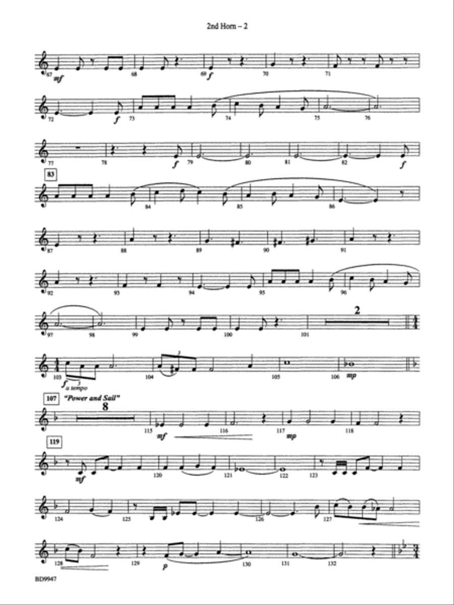 Chesapeake: 2nd F Horn Chesapeake: 2nd F Horn Concert Band scores gallery preview page 2