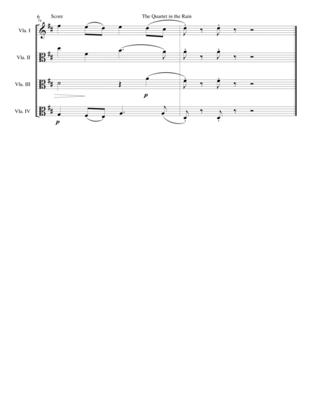 Quartet in the Rain for 4 violas image number null