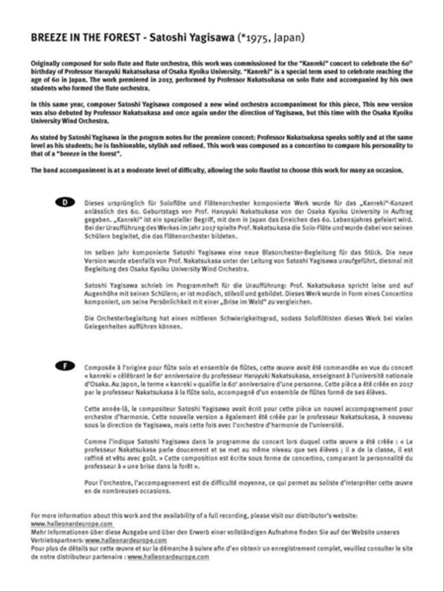 Breeze in the Forest Concert Band scores gallery preview page 2