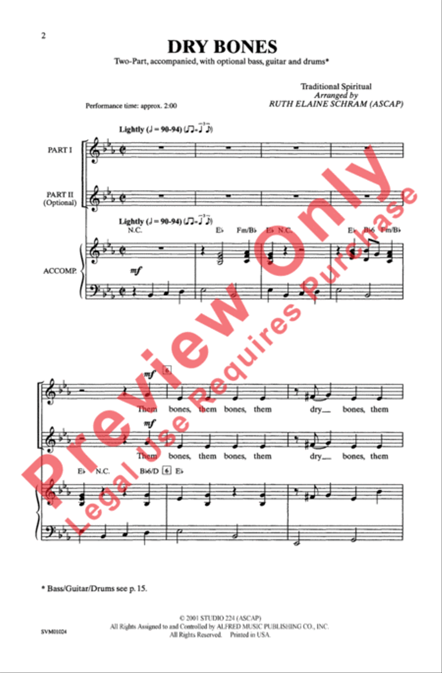 Dry Bones 2-Part scores gallery preview page 2