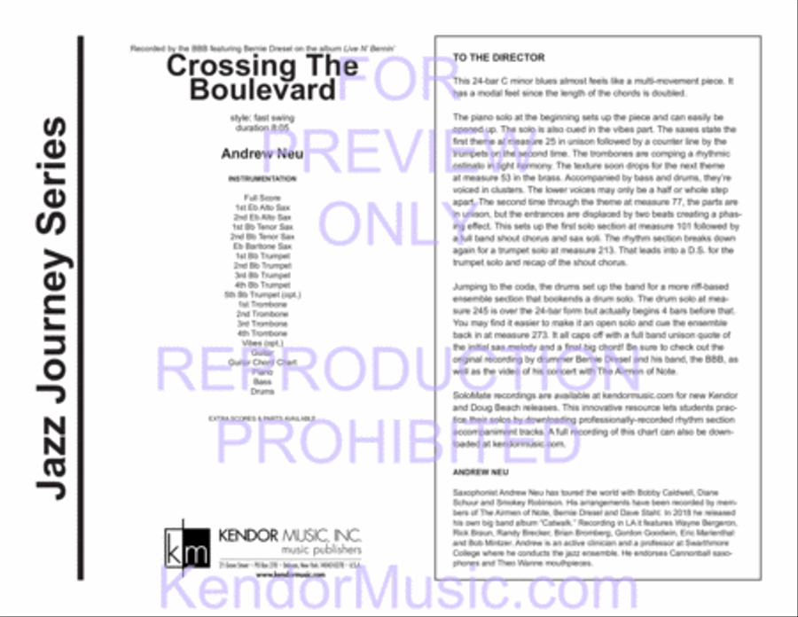 Crossing the Boulevard Jazz Ensemble scores gallery preview page 2