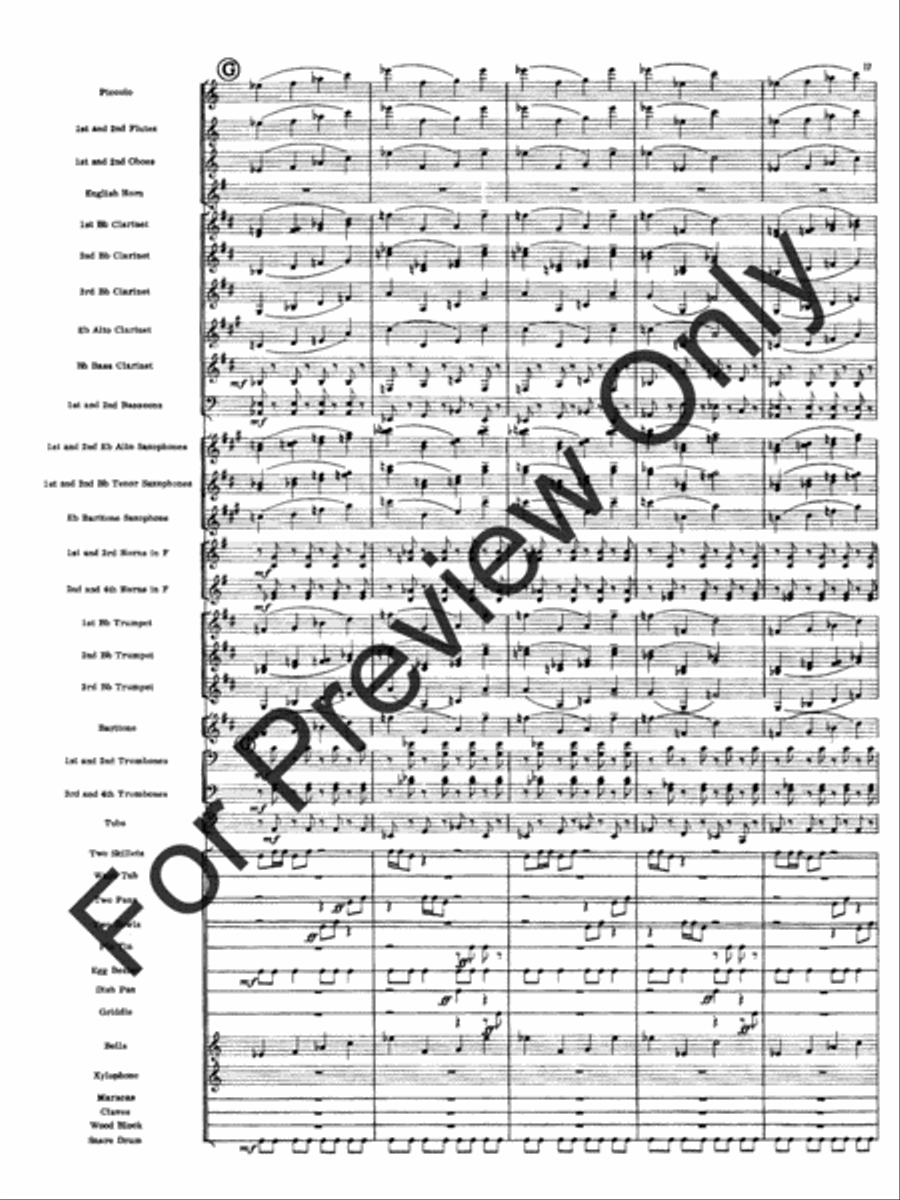 Variations On A Kitchen Sink Concert Band scores gallery preview page 20
