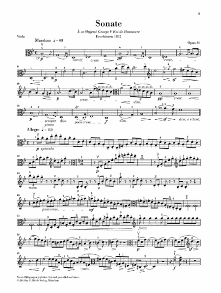 Viola Sonata in B-Flat Major, Op. 36 Piano Accompaniment scores gallery preview page 4