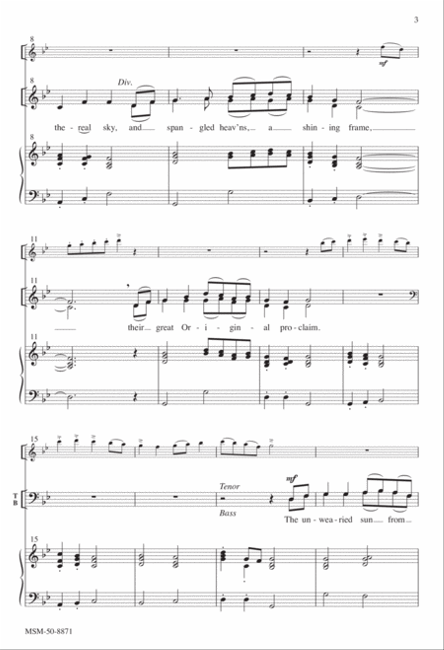 The Spangled Heavens 4-Part scores gallery preview page 3
