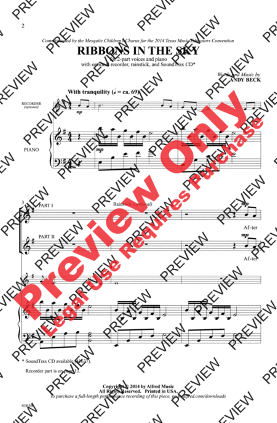 Ribbons in the Sky Ribbons in the Sky 2-Part scores gallery preview page 12