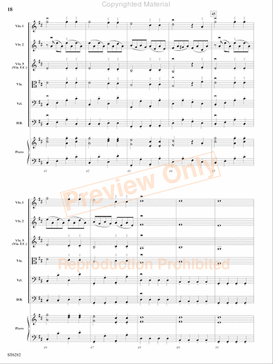 Suite from the Magic Flute String Orchestra scores gallery preview page 19