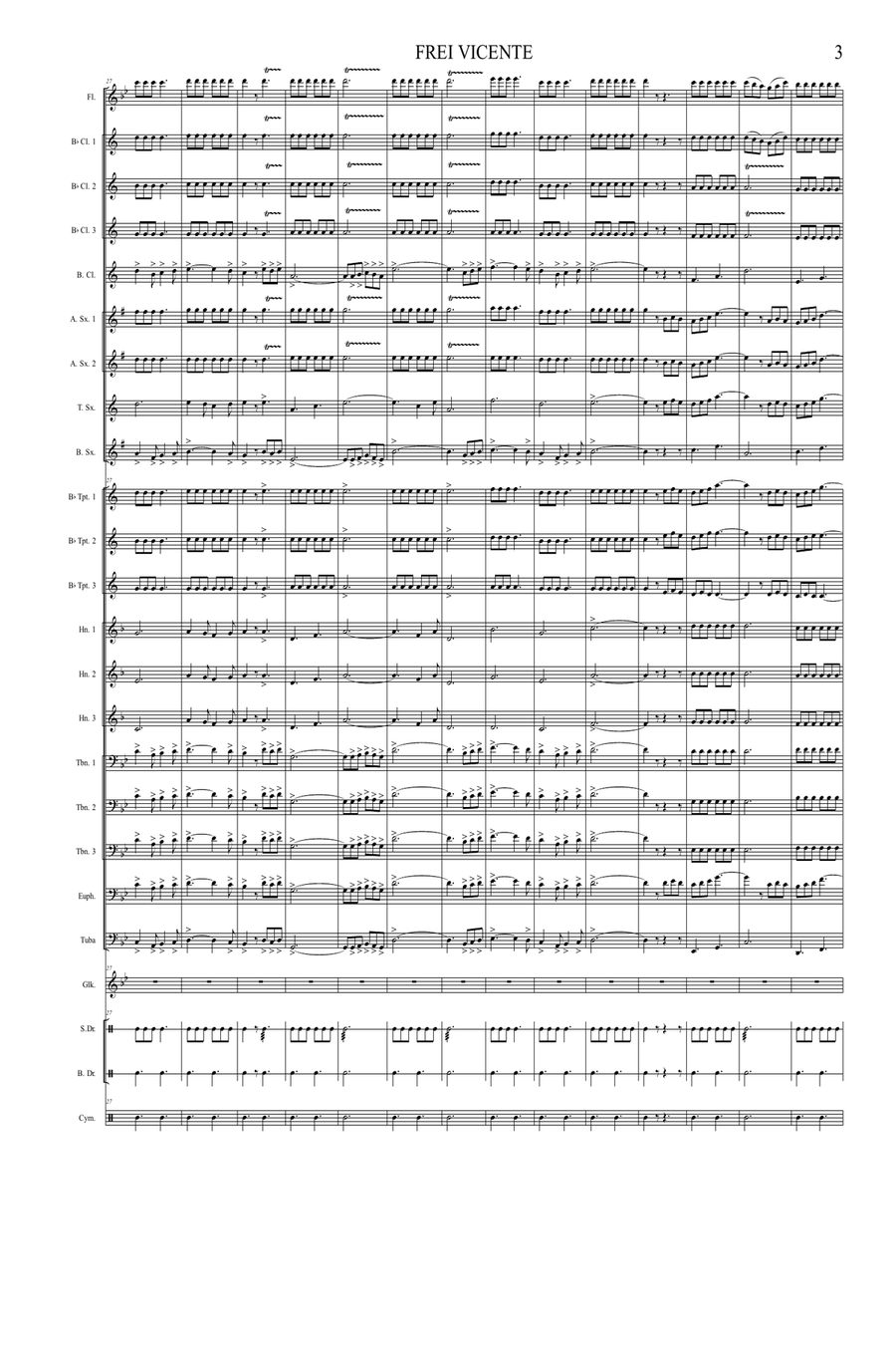 Frei Vicente Frei Vicente Marching Band scores gallery preview page 4