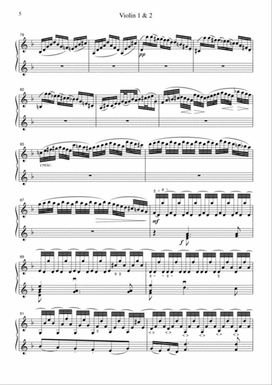 Bach Chaconne, for 2 Violins, VN204 Violin Solo scores gallery preview page 5