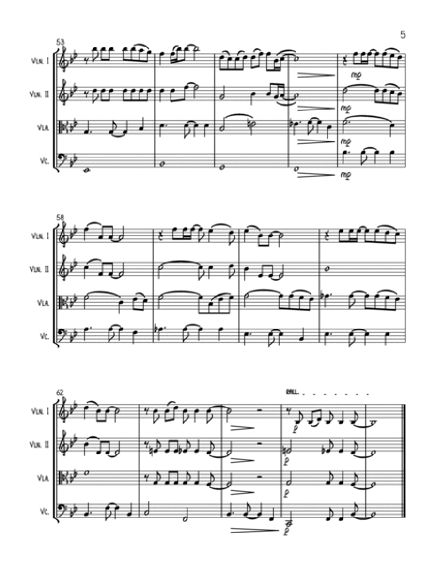 Make You Feel My Love Make You Feel My Love String Quartet scores gallery preview page 5
