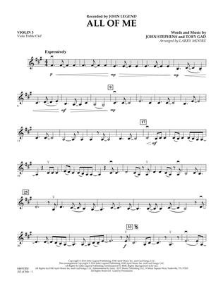All of Me - Violin 3 (Viola Treble Clef)