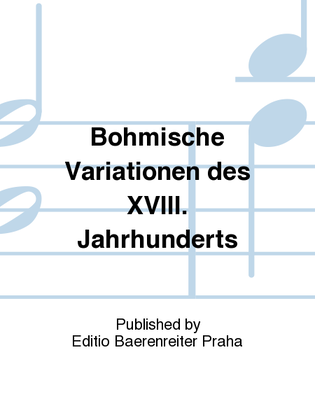 Book cover for Böhmische Variationen des XVIII. Jahrhunderts