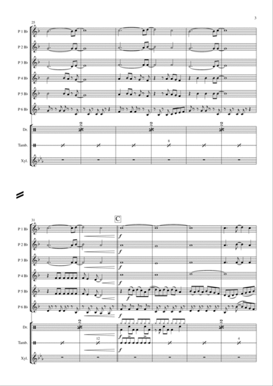 Take On Me Concert Band scores gallery preview page 3