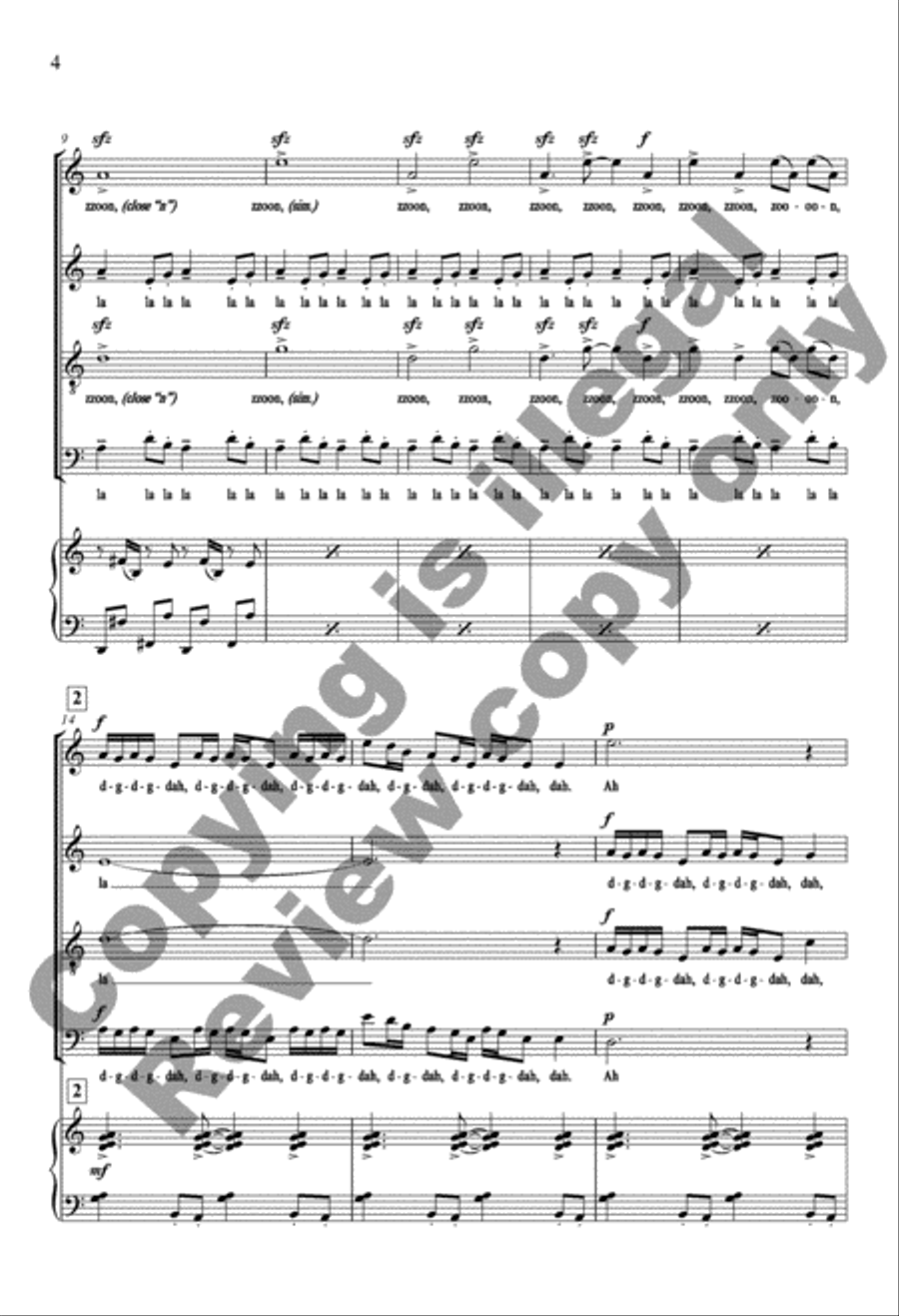 A Hoopla (Choral Score) 4-Part scores gallery preview page 4