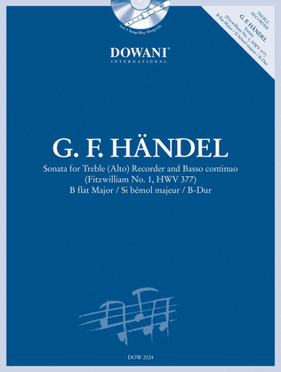 Book cover for Sonate B-flat major (Fitzwilliam No.1 HWV 377)
