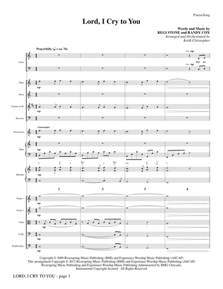 Book cover for Lord, I Cry To You - Full Score