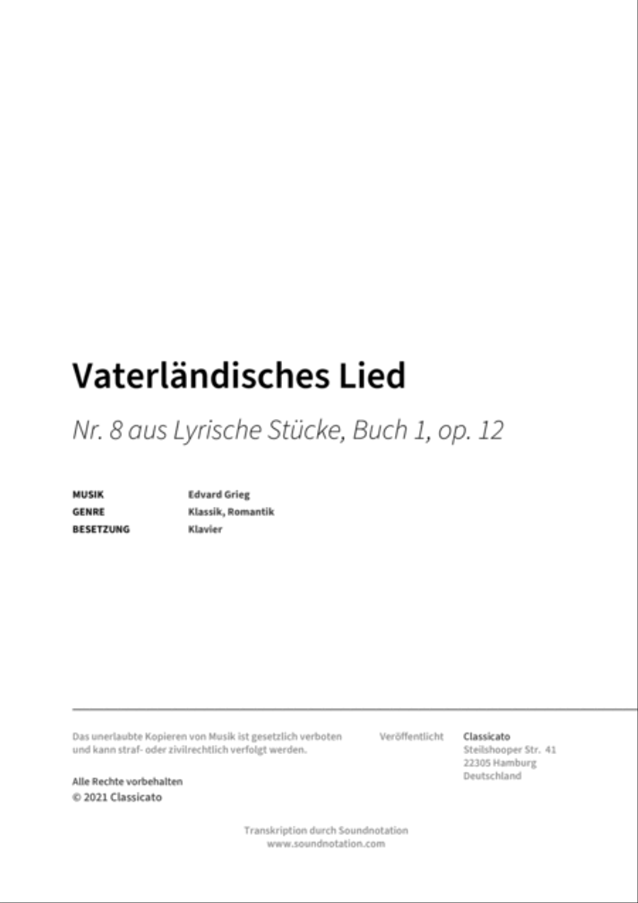 Vaterlandisches Lied Piano scores gallery preview page 2