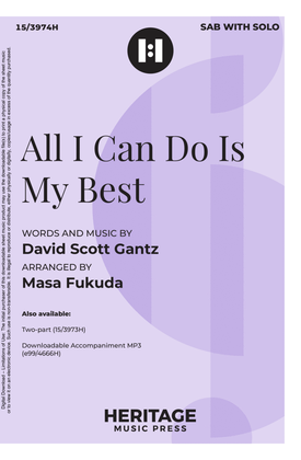Book cover for All I Can Do Is My Best