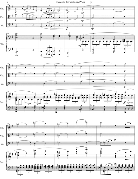 Max Bruch - Double Concerto in E minor, Op.88 arr. for piano quartet