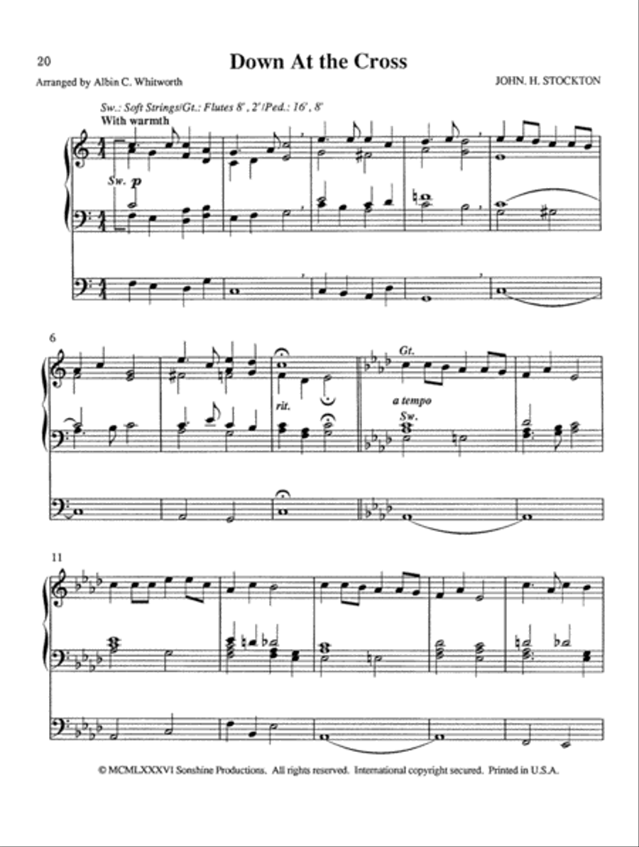 Eleven Easy Organ Solos for Worship Organ Solo scores gallery preview page 9