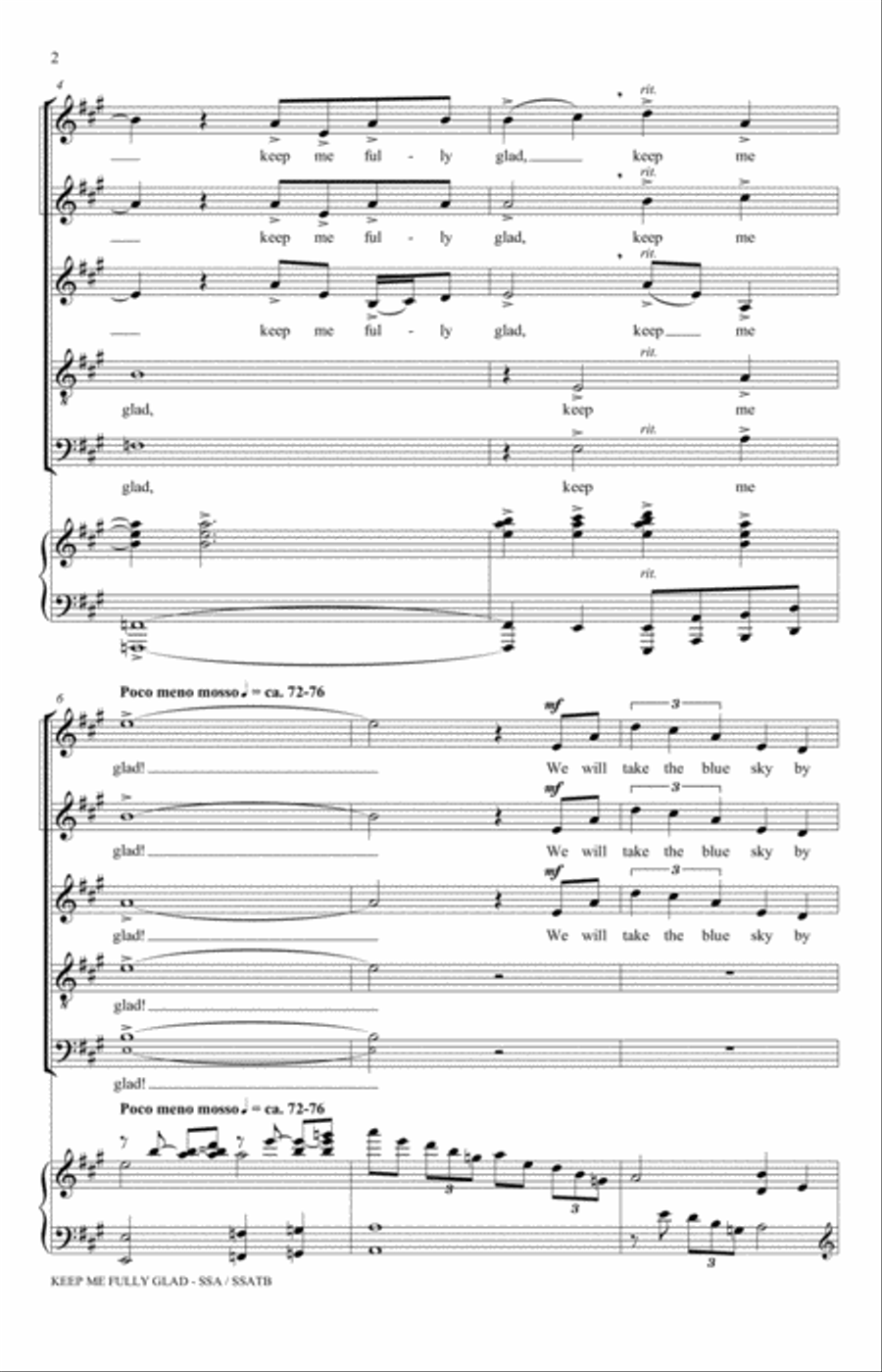 Keep Me Fully Glad Choir scores gallery preview page 2