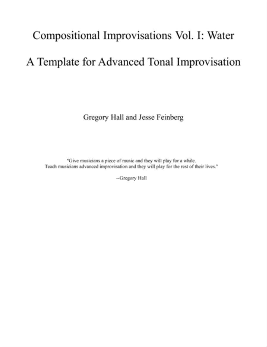 [Hall, Feinberg] Compositional Improvisations - Vol. 1: Water Small Ensemble scores gallery preview page 3