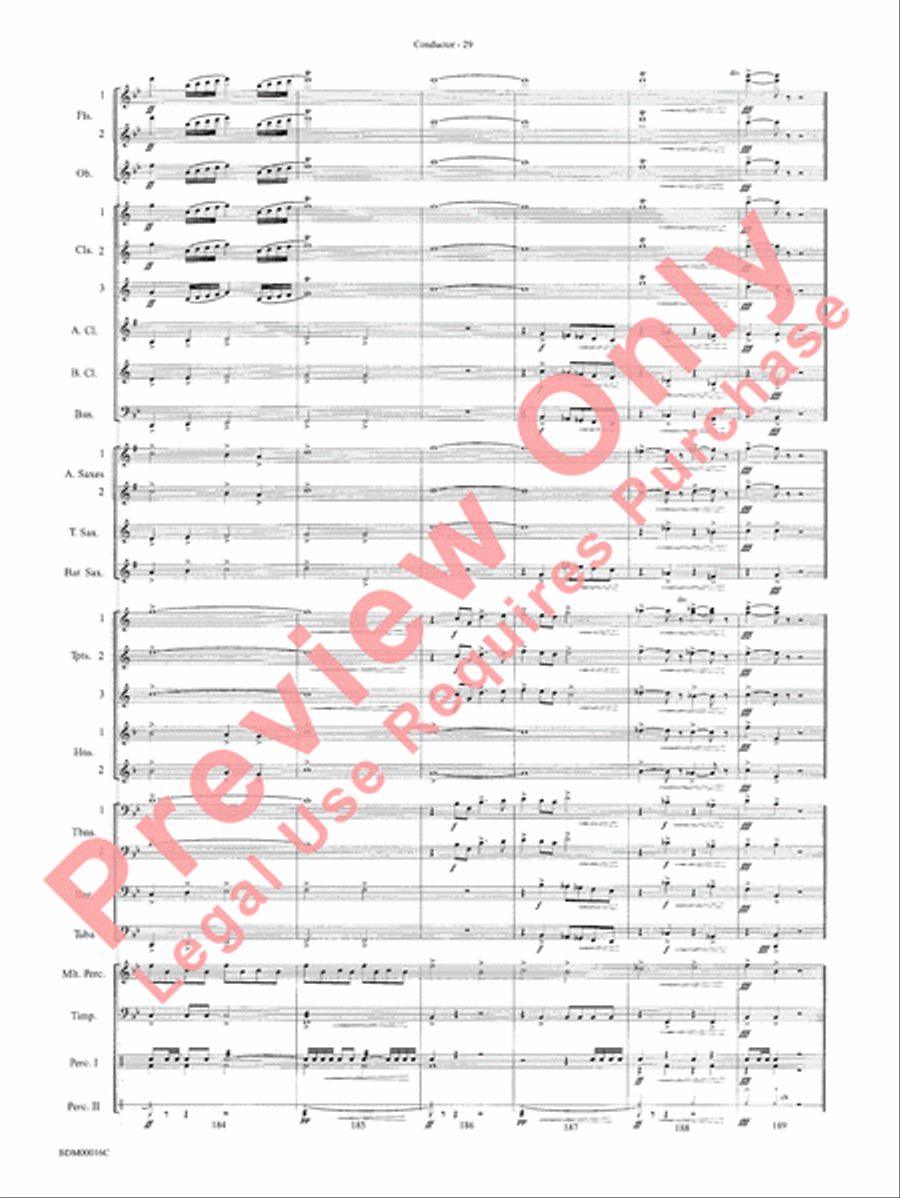 To Challenge the Sky and Heavens Above Concert Band scores gallery preview page 32