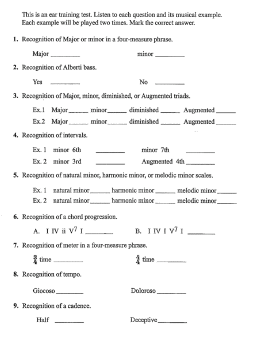 Ear Training Level 7 Voice scores gallery preview page 1