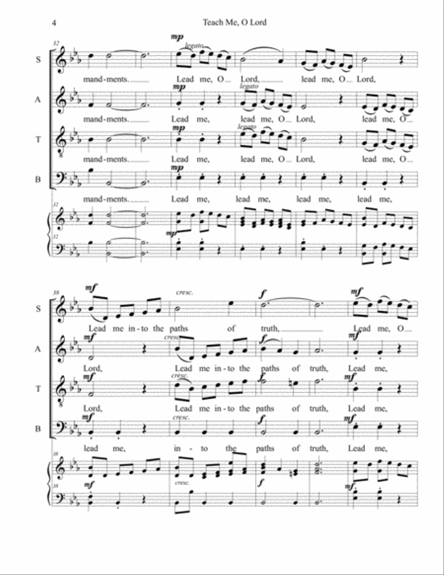 Teach Me, O Lord 4-Part scores gallery preview page 4