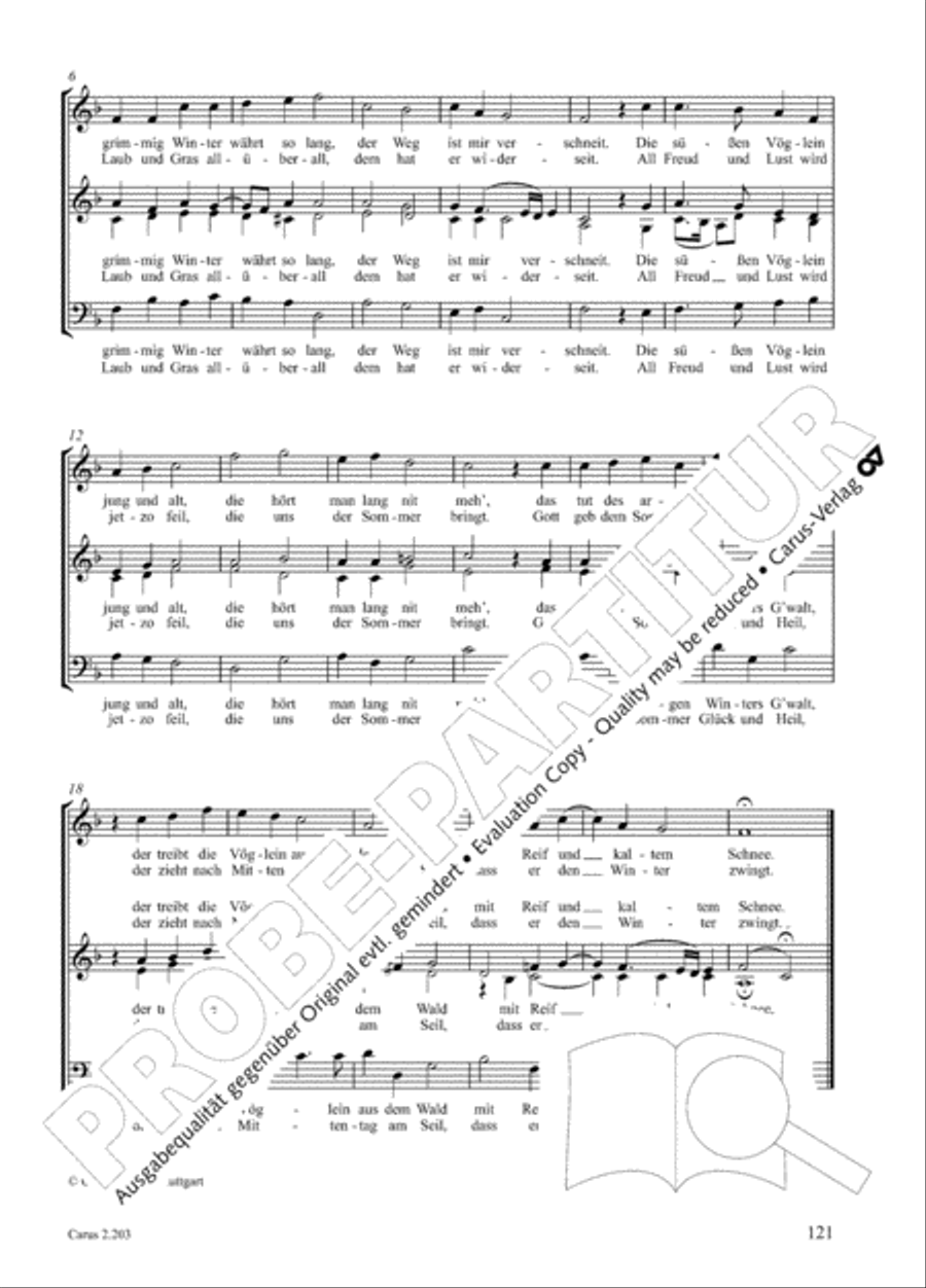 Loreley. Folk songs for choir (Loreley. Volkslieder fur Chor) Choir scores gallery preview page 126