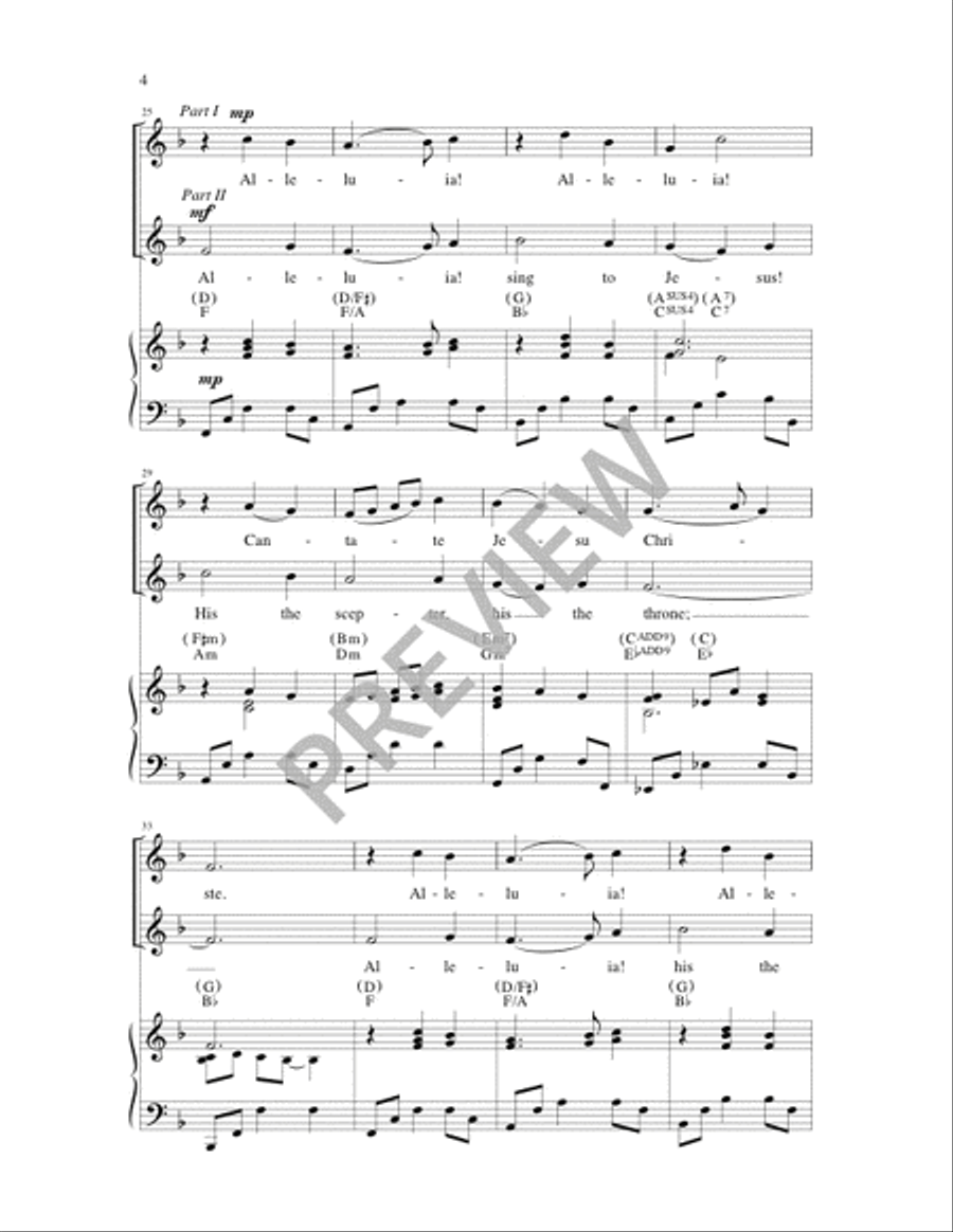 Alleluia, All the Ages 3-Part scores gallery preview page 4